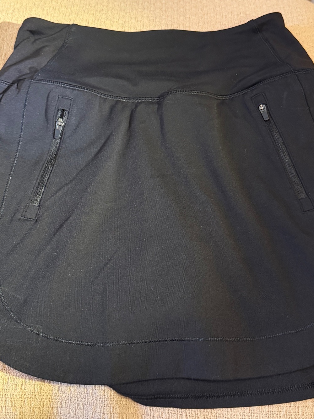 Athleta Black Athletic Skort with Zip Pockets, Cool and Comfortable